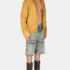 Washed Denim Utility Short