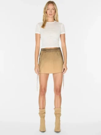 Washed Suede Skirt