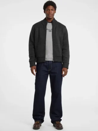 Wool-Blend Full-Zip Sweater