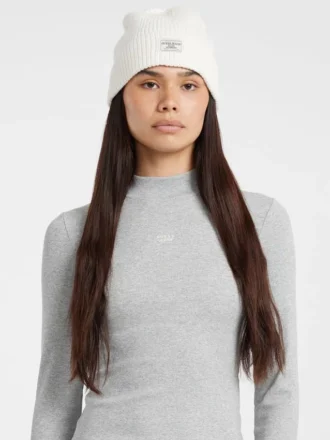 Wool-Blend Patch Beanie