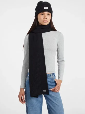 Wool-Blend Patch Scarf