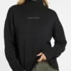 Wool-Blend Turtleneck Logo Sweater