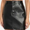 Ysaline Faux-Leather Mini Skirt
